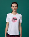 Shop Boss Lady Basic Round Hem T-Shirt-Front