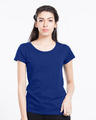 Shop Boston Blue Plain T-Shirt-Front