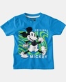 Shop Boys Blue Mickey Mouse Turq Graphic Printed T-shirt-Front