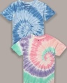 Shop Pack of 2 Boys Blue & Pink Tie & Dye T-shirt-Front