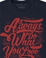Shop Boys Blue What you Love Typographic T-shirt-Design