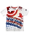 Shop Boys White Captain America Graphic Printed T-shirt-Front