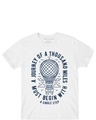 Shop Boys White Journey of Miles Graphic Printed T-shirt-Front