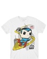 Shop Boys White Man of Steel Graphic Printed T-shirt-Front