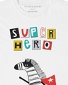 Shop Boys White Superhero Quotes Graphic Printed T-shirt-Full