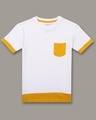 Shop Pack of 2 Boys White & Yellow Color Block T-shirt-Design