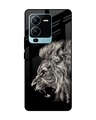 Shop Brave Lion Printed Premium Glass case for Vivo V25 Pro (Shock Proof,Scratch Resistant)-Front