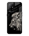 Shop Brave Lion Printed Premium Glass Cover for Oppo F19 Pro Plus (Shock Proof, Lightweight)-Front