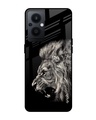 Shop Brave Lion Printed Premium Glass Cover for OPPO F21 Pro 5G (Shockproof, Light Weight)-Front