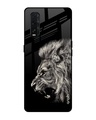 Shop Brave Lion Printed Premium Glass Cover for Oppo Find X2 (Shock Proof, Lightweight)-Front