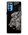 Shop Brave Lion Printed Premium Glass Cover for Oppo Reno 5 Pro (Shock Proof, Lightweight)-Front