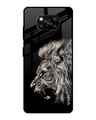 Shop Brave Lion Printed Premium Glass Cover for Poco X3 Pro (Shock Proof, Lightweight)-Front