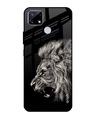 Shop Brave Lion Printed Premium Glass Cover for Realme C25 (Shock Proof, Lightweight)-Front