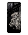 Shop Brave Lion Printed Premium Glass Cover for Redmi Note 11T 5G (Shock Proof, Lightweight)-Front