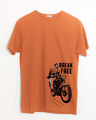 Shop Break Free Motorcycle Half Sleeve T-Shirt-Front