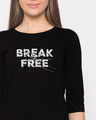 Shop Break Free Round Neck 3/4th Sleeve T-Shirt-Front
