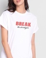 Shop Break Stereotypes Boyfriend T-Shirt White-Front