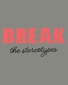 Shop Break Stereotypes Half Sleeve Printed T-Shirt Meteor Grey