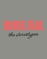 Shop Break Stereotypes Round Neck 3/4 Sleeve T-Shirt Meteor Grey