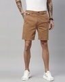 Shop Men Organic Cotton Slim Fit Shorts-Front
