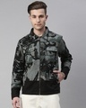 Shop Men's Multicolor Regular Fit Camouflage Full Sleeve Jacket-Front