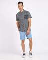Shop Men's Grey Regular Fit Printed Half Sleeve Shirt