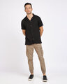 Shop Men's Black Regular Fit Half Sleeve Shirt-Full
