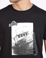Shop Men's Black Graphic Print Round Neck T-shirt