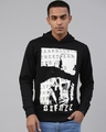 Shop Men's Black Hooded  Sweatshirt-Front
