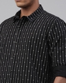 Shop Men's Black Printed Slim Fit Shirt-Full