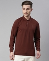 Shop Men's Brown Polo  T Shirt-Front