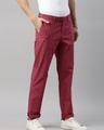 Shop Men's Pink Slim Fit Trousers-Design