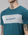 Shop Men's Teal Green Typography T-shirt-Full