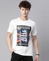 Shop Men's White Round Neck  T Shirt-Front