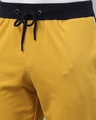 Shop Men's Yellow  Knitted Jogger With Side Tape-Full