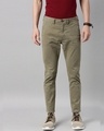 Shop Men Solid Casual Chino-Front