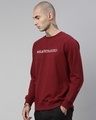 Shop Men's Maroon Printed  Full Sleeve Sweatshirt-Design