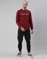 Shop Men's Maroon Printed  Full Sleeve Sweatshirt