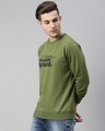 Shop Men's Green Printed  Full Sleeve Sweatshirt-Design