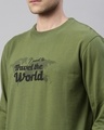 Shop Men's Green Printed  Full Sleeve Sweatshirt-Full