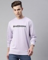 Shop Men's Purple Printed  Full Sleeve Sweatshirt-Front