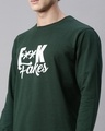 Shop Men's Green Printed  Full Sleeve Sweatshirt-Full