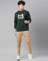 Shop Men's Green Printed  Full Sleeve Sweatshirt