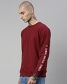 Shop Men's Maroon Solid Full Sleeve Sweatshirt-Design