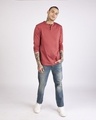 Shop Brick Red Full Sleeve Henley T-Shirt-Design