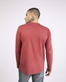 Shop Brick Red Full Sleeve Henley T-Shirt