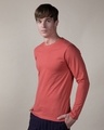 Shop Brick Red Full Sleeve T-Shirt-Design