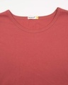 Shop Brick Red Round Neck 3/4th Sleeve T-Shirt