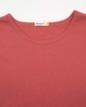 Shop Brick Red Scoop Neck Full Sleeve T-Shirt
