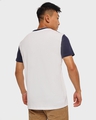 Shop Men's White & Blue Color Block T-shirt-Design